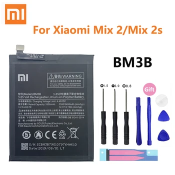 Xiao Mi Oriģināls Akumulators BM3B Par Xiaomi Sajauc 2 2S Mix2S 3300mAh Augstas Kapacitātes Uzlādējamā Tālrunis Nomaiņa Batteria Akku